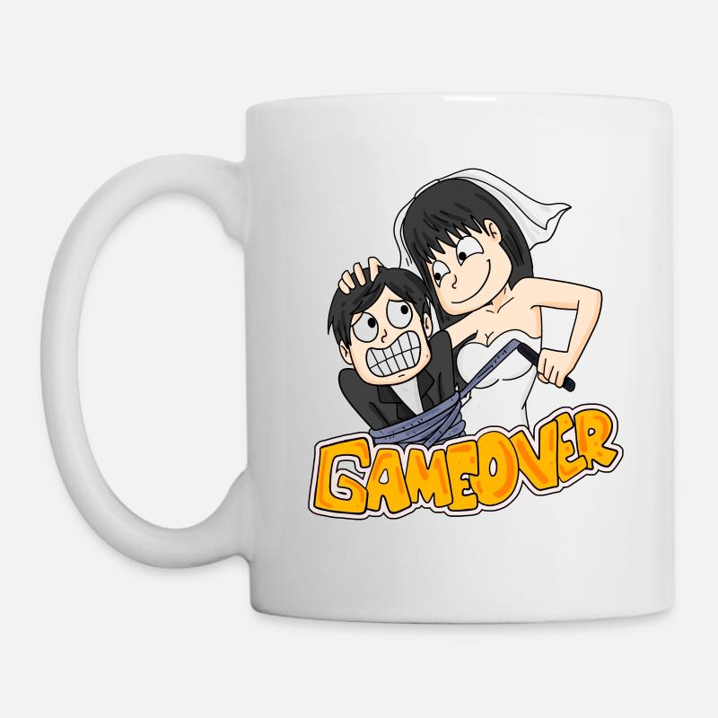 Game Over Hochzeit lustig Geschenk - Tasse - Weiß