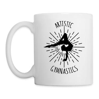 Frauen Kunstturnen - Tasse - Weiß - Links