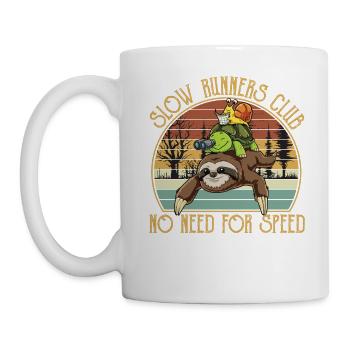 Slow Runners Club No Need For Speed Sloth - Tasse - Weiß - Links