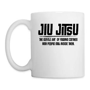 Jiu Jitsu - the gentle art of folding clothes, - Mug - white - Left