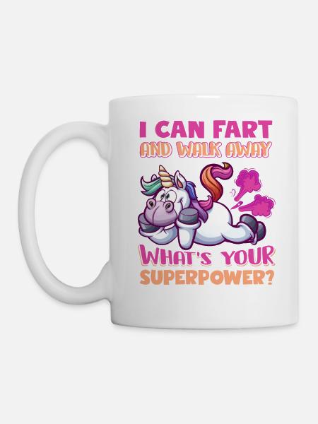 Scheten eenhoorn - Mugg - vit