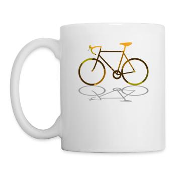 Rennrad - Fahrräder Radsport - Tasse - Weiß - Links