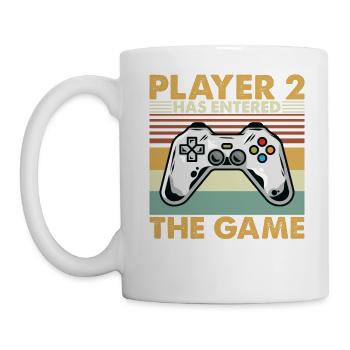 Player 2 Has Entered The Game - Tasse - Weiß - Links