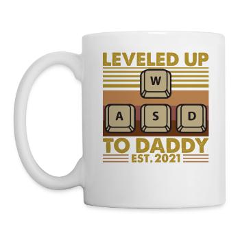 Leveled Up To Daddy EST 2021 Game - Tasse - Weiß - Links