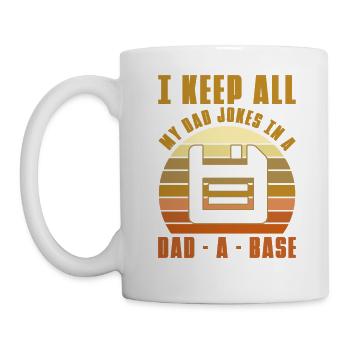 I Keep All My Dad Jokes In A Dad-A Base - Mug - white - Left