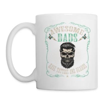 Awesome Dad Have Tattoos and Beards - Mug - white - Left