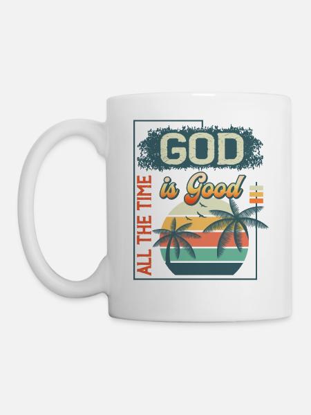 God is Good All The Time Vintage Retro Summer - Tasse - Weiß