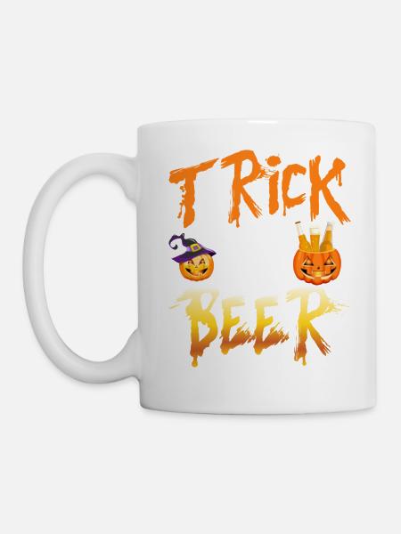 Halloween Trick Or Beer - Tasse - Weiß