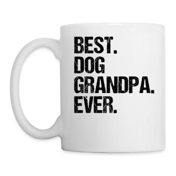 Best Dog Grandpa Ever Opa Hundesitter Großvater - Tasse - Weiß - Links