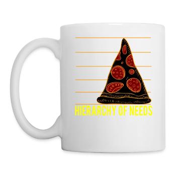Pizza Maslow Psychology, Hierarchy of needs for - Mug - white - Left