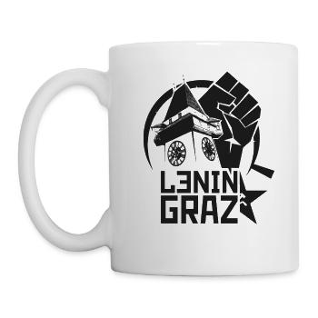 LENINGRAZ STADT GRAZ STEIERMARK KOMMUNIST GESCHENK - Tasse - Weiß - Links