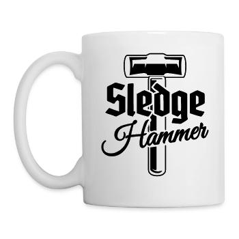 Hämmer Werkzeuge und Handwerk - Vorschlaghammer - Tasse - Weiß - Links