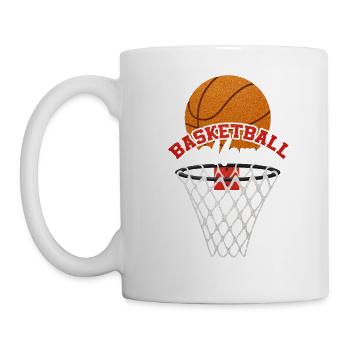 Basketball Mom Mothers Day - Tasse - Weiß - Links