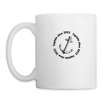 Captain since 2022, Kapitän, Bootsführerschein - Tasse - Weiß - Links