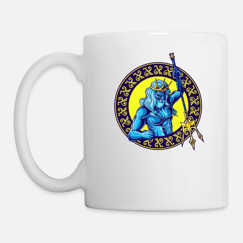 Gott des Meeres Poseidon - Tasse - Weiß