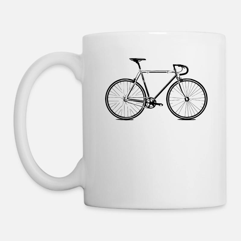 einfaches Rennrad - Tasse - Weiß
