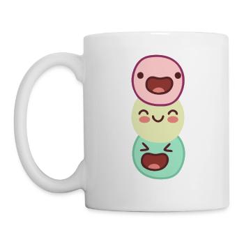 funny happy - unusually funny threesome - Mug - white - Left