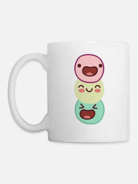 funny happy - unusually funny threesome - Mug - white