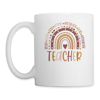 Teacher Melanin Rainbow - Mug - white - Left