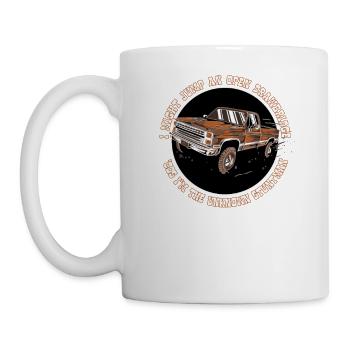 Colt Seavers - Truck - und Titelsong- Parodie - Tasse - Weiß - Links