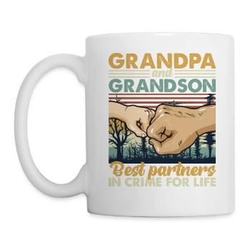 Grandpa and Grandson Best Partners In Crime - Tasse - Weiß - Links