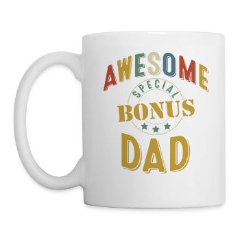 Awesome Bonus Dad Vintage - Tasse - Weiß - Links