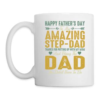 Happy Fathers Day To My Amazing Step Dad - Mug - white - Left
