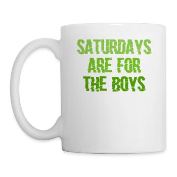 Saturdays Are For The Boys Matching Father Day - Mug - white - Left