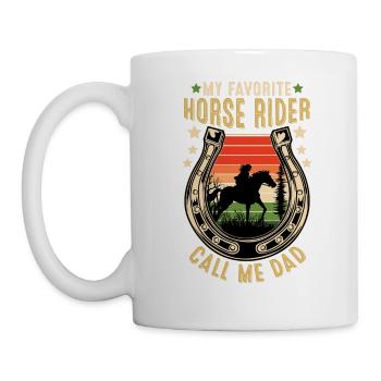 Horse Rider Call Me Dad Vintage - Tasse - Weiß - Links