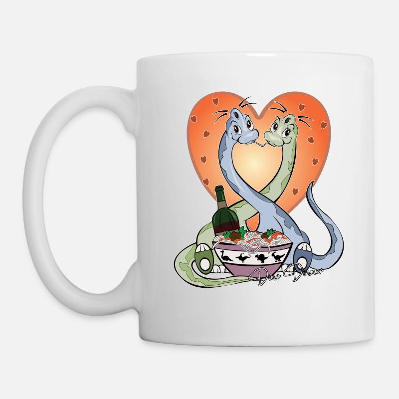 Dîner Dino - Mug blanc - blanc