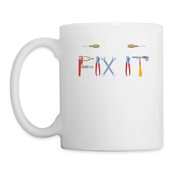 Mr Fix It Mécanicien Papa Fils - Mug blanc - blanc - Gauche