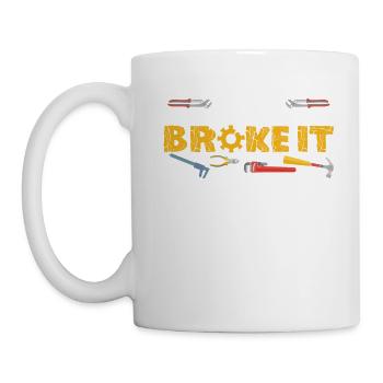 Miss Broke It Mechanic Fête des Pères Matching - Mug blanc - blanc - Gauche