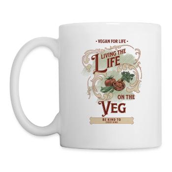 Living the Life on the Veg Vegan Athlete - Mug - white - Left