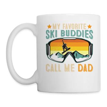 Ski Buddies Call Me Dad Vintage - Mug - white - Left