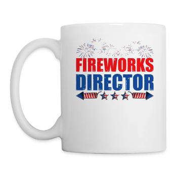 Fireworks Director I Run You Run America Flag - Tasse - Weiß - Links