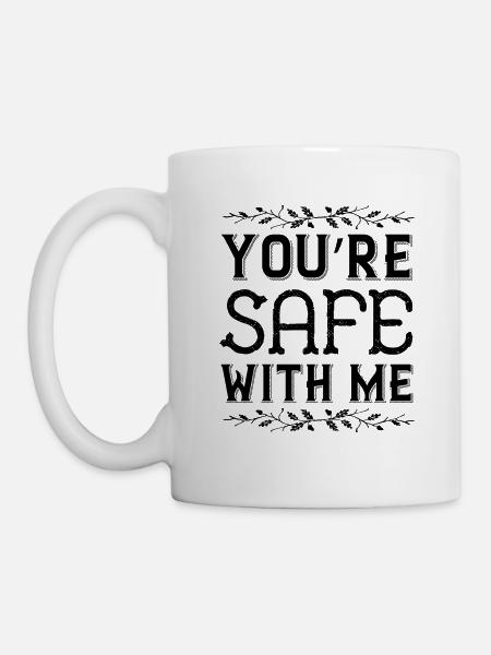 Du bist sicher bei mir - Tasse - Weiß