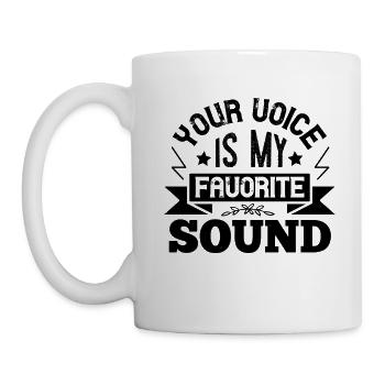 Deine Stimme ist mein Lieblingssound - Tasse - Weiß - Links