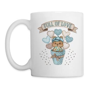 Motif bébé garçon, bébé ours, bébé ours en peluche - Mug blanc - blanc - Gauche