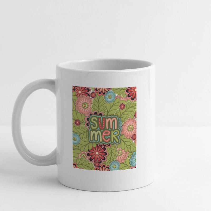 Summer, Pattern, Floral Pattern, Summer Pattern Mug