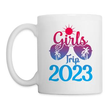 Voyage des filles 2023 - Mug blanc - blanc - Gauche