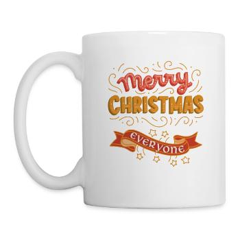 Noël, Typographie, Vintage Joyeux Noël - Mug blanc - blanc - Gauche