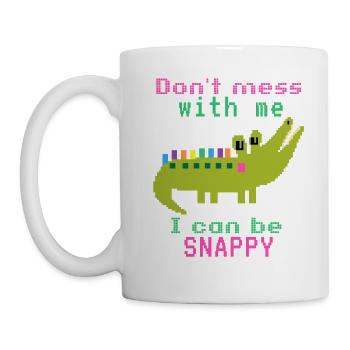 Crocodile crocodile, dicton drôle, jeu de mots - Mug blanc - blanc - Gauche