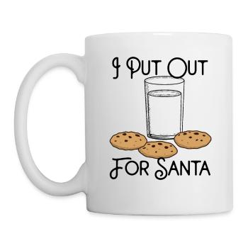 Ich mache mich auf den Weg zum Weihnachtsmann - Tasse - Weiß - Links