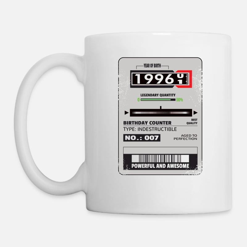 Compteur triphasé cadeau d’anniversaire 1996 - Mug blanc - blanc