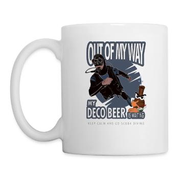 Diving deco beer out of the way gift - Mug - white - Left