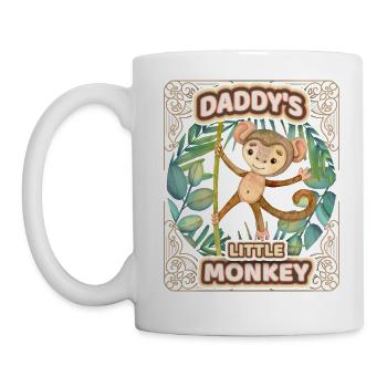 Singe mignon drôle disant enfants, singe de papa - Mug blanc - blanc - Gauche