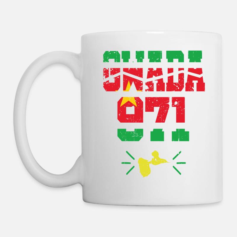 drapeau guadeloupe 971 gwada de gwadloup - Mug blanc - blanc
