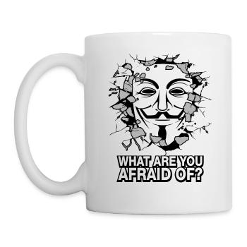 What are you afraid of? - Mug - white - Left