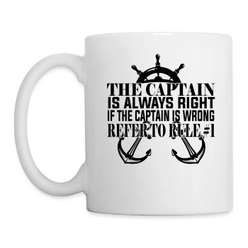 Sailing Ships Boat Captain - Mug - white - Left