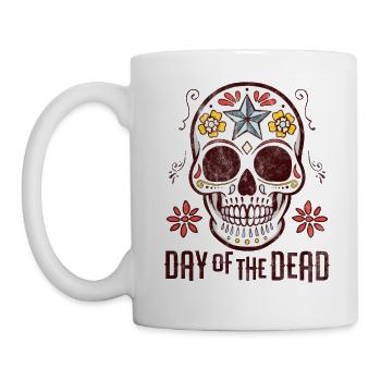 Crâne de Sucre Jour des morts - Mug blanc - blanc - Gauche